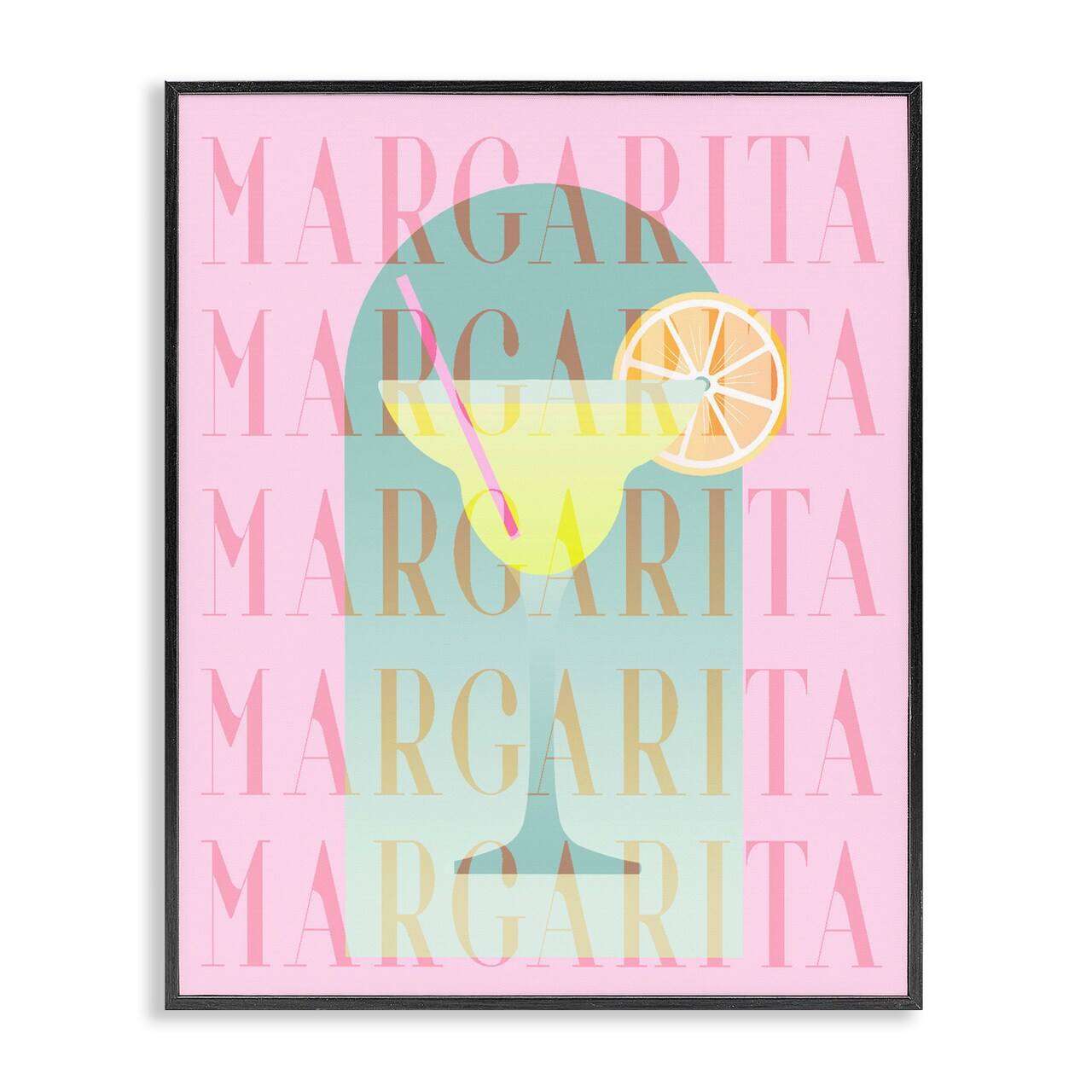 Stupell Industries Retro Pastel Margarita Framed Giclee, design by Lil' Rue